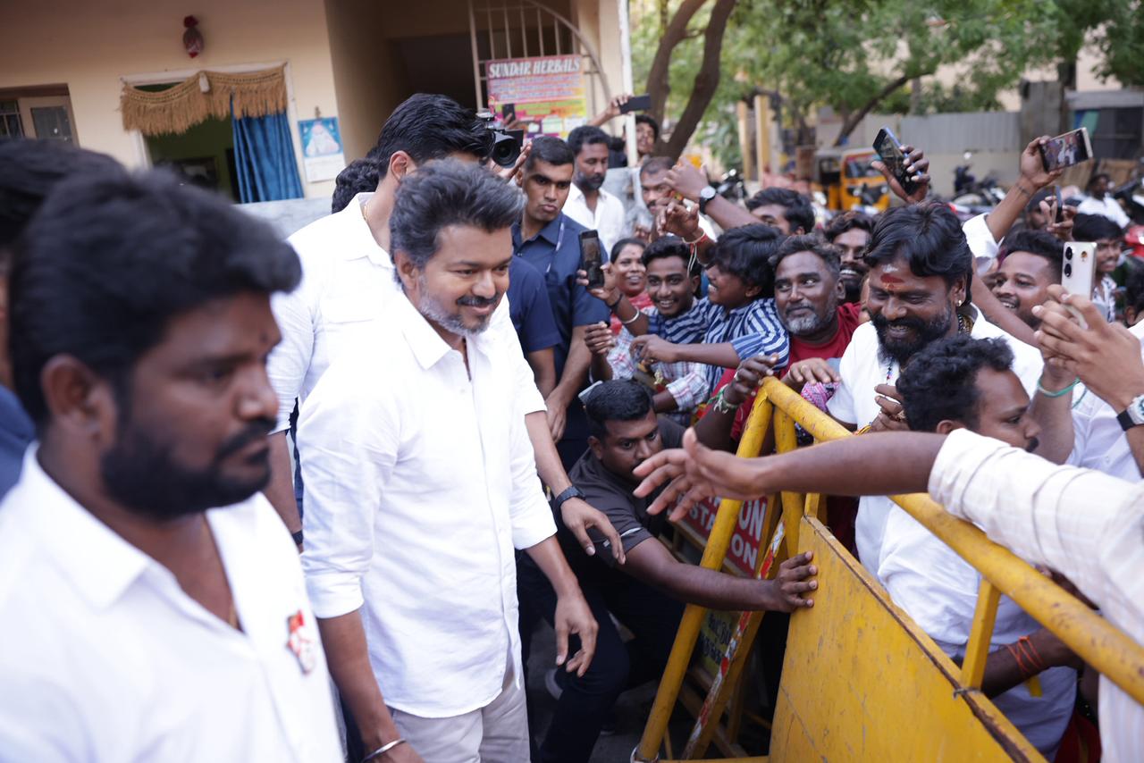 TVK Vijay at Perambur Constituency – Morning Campaign for Tamil Nadu Assembly Election 2026 Photos Go Viral
