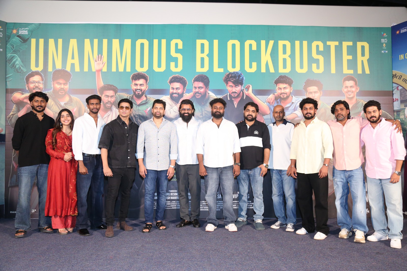 Vaazha 2 team with guests posing for media