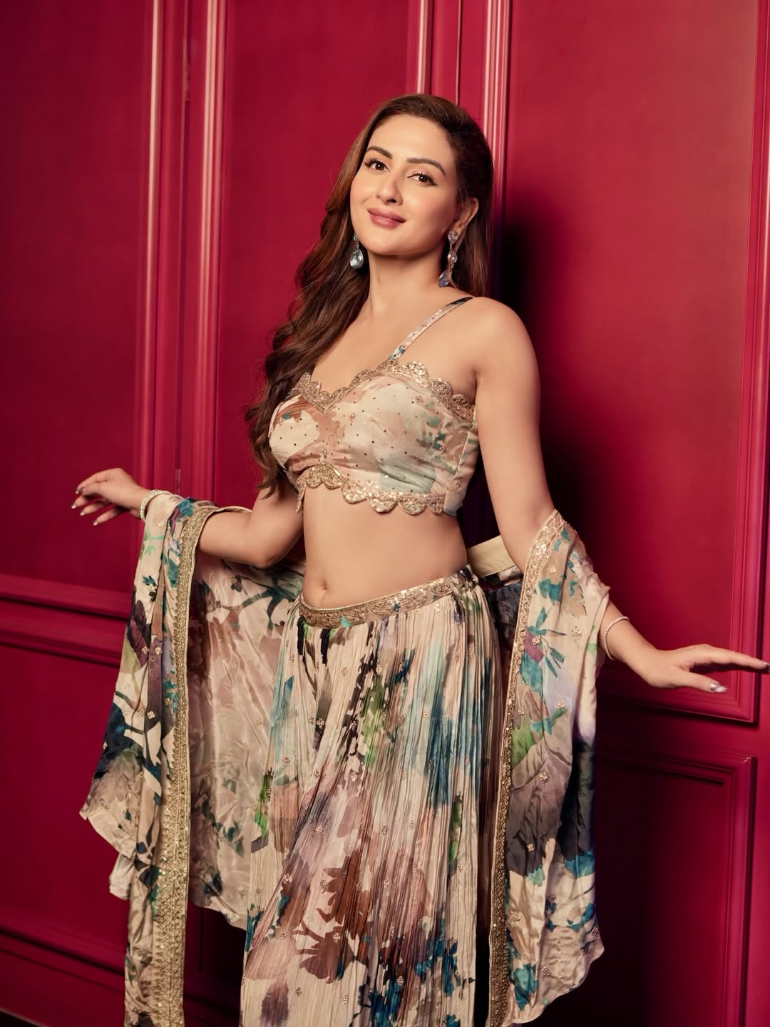 Zaara Yesmin floral lehenga elegant garden style