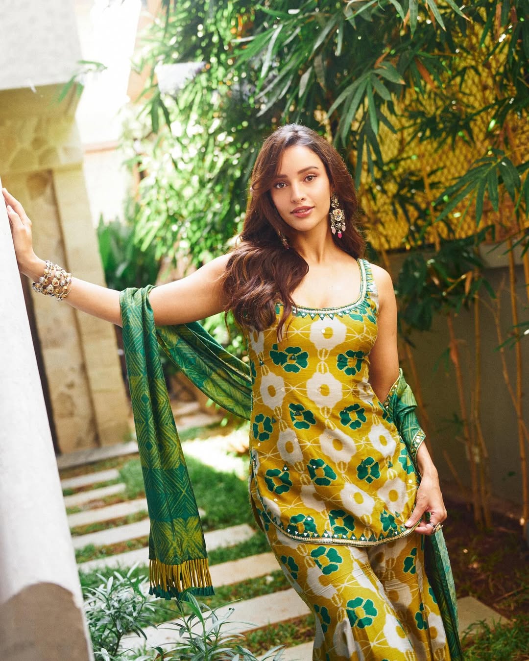 Tripti Dimri vibrant floral kurta set