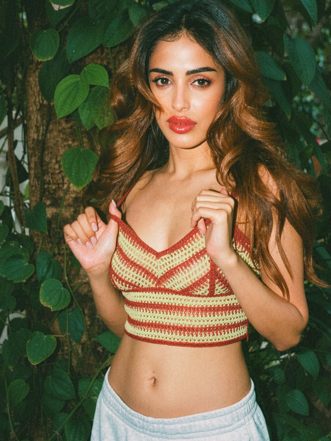 Priya Banerjee flaunting modern bohemian fashion with effortless elegance.