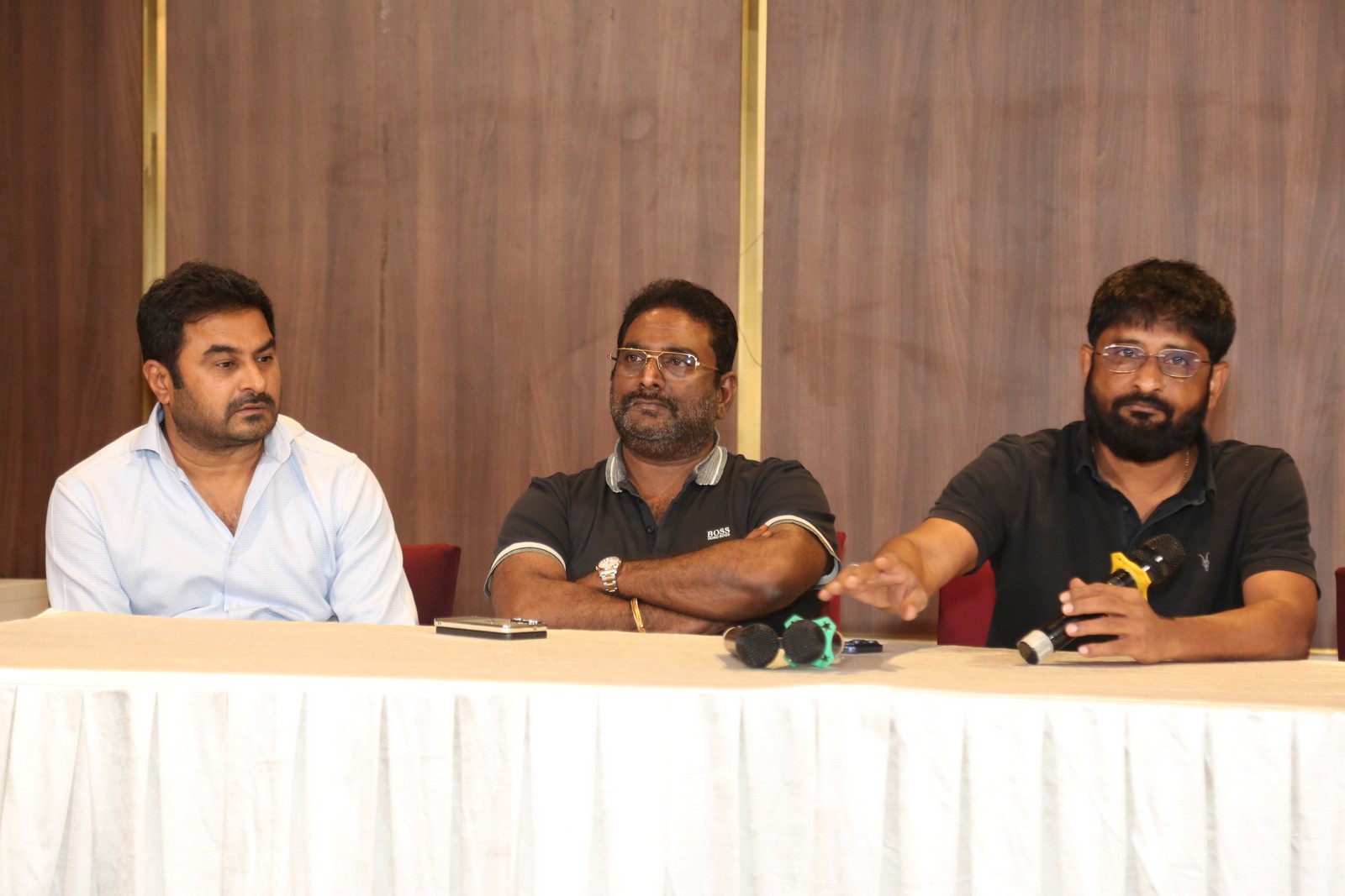 Telugu film producers speaking at event