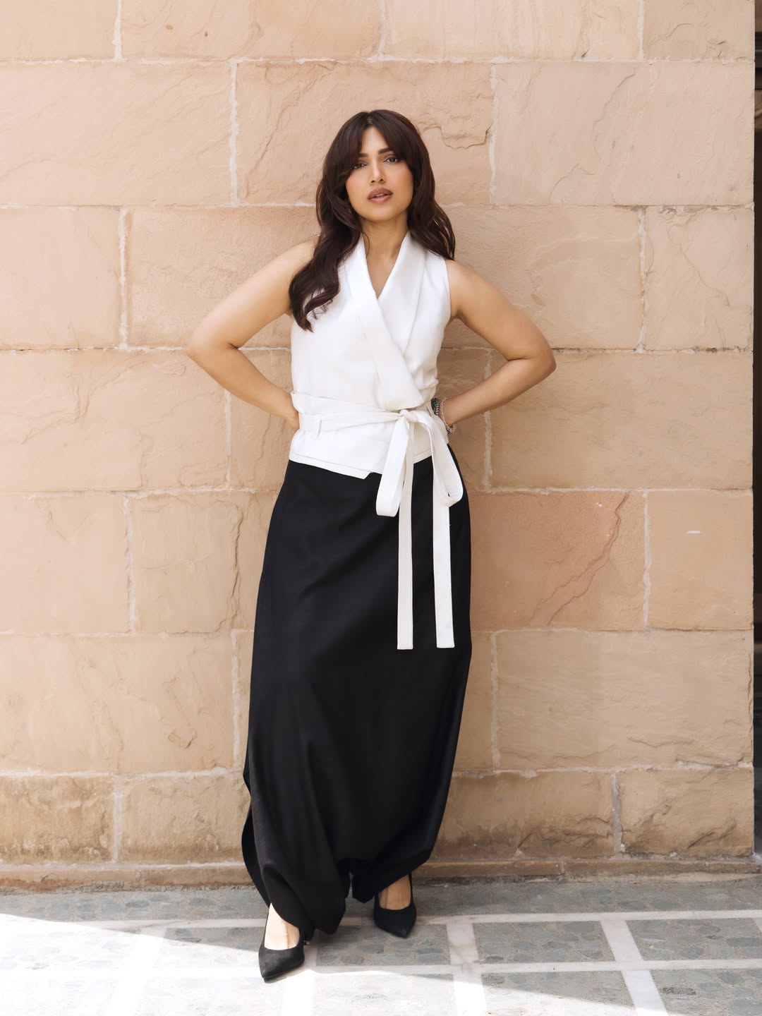 Bhumi Pednekar posing in chic editorial attire