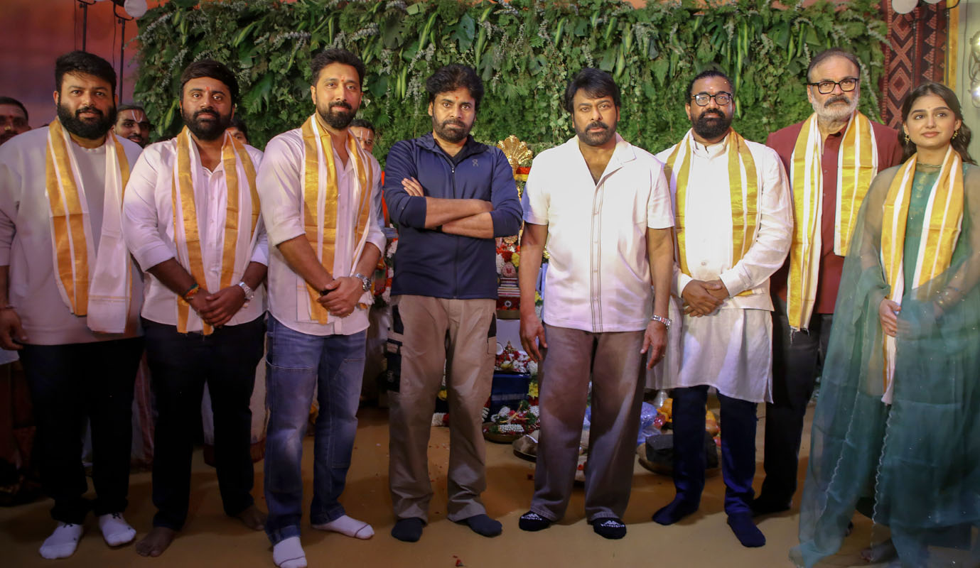Chiranjeevi at 158th movie launch pooja