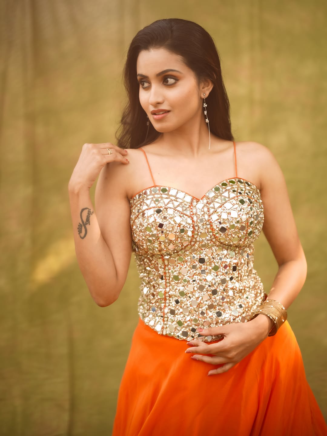 Deepika Pilli sequined glamorous outfit appearance