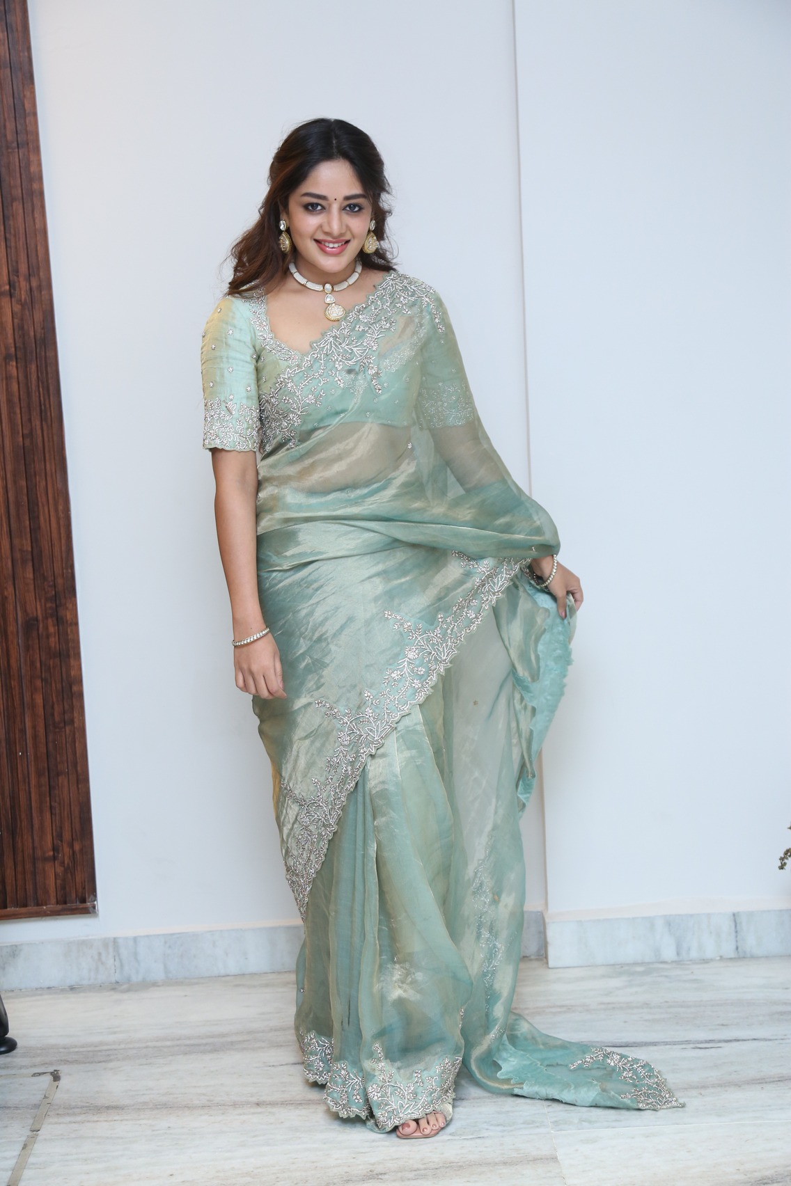 Deepshikha Chandran elegant pastel ethnic look