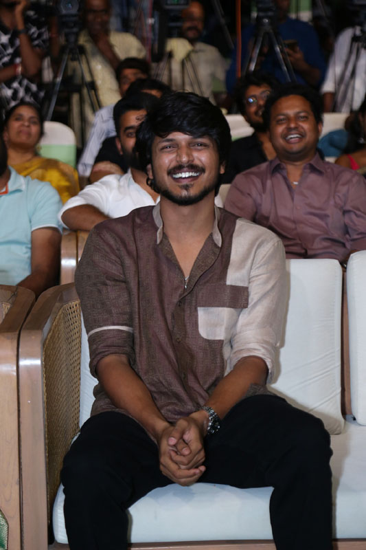 Sumanth Prabhas smiling at pre-release event