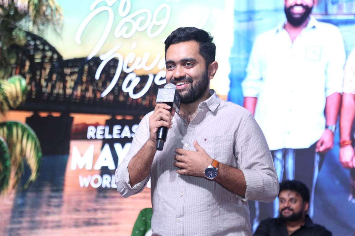 Rohit Krishna speaking on stage