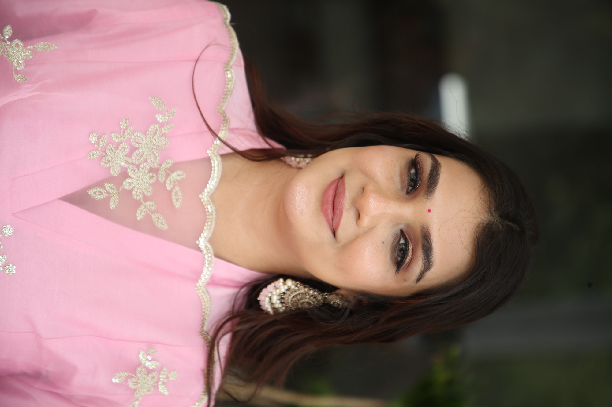 Hasini Sudhir stylish pink ensemble with modern glamour