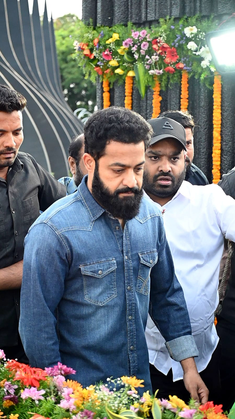 Junior NTR arriving at NTR Ghat