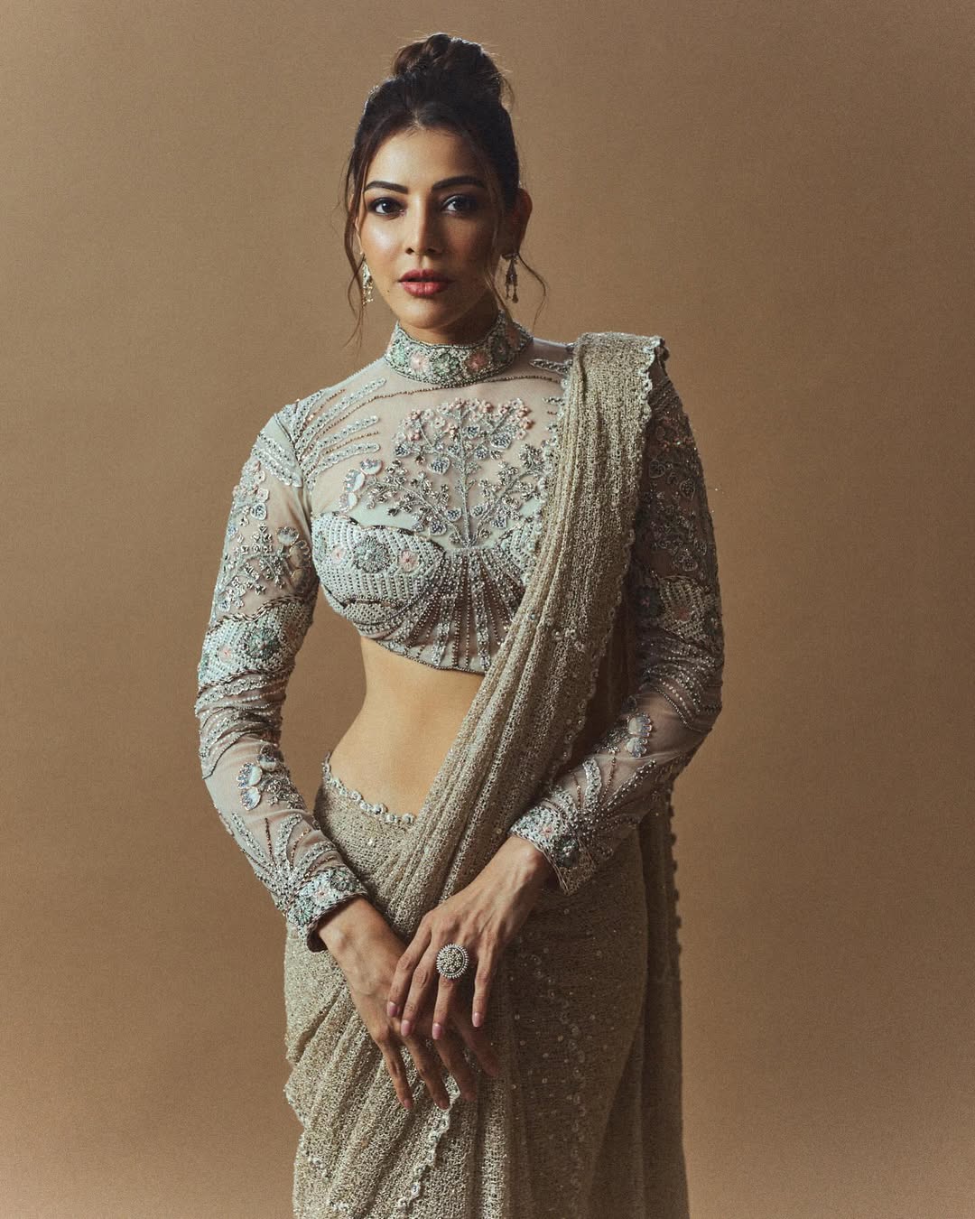 Kajal Aggarwal expressive pose fashion shoot