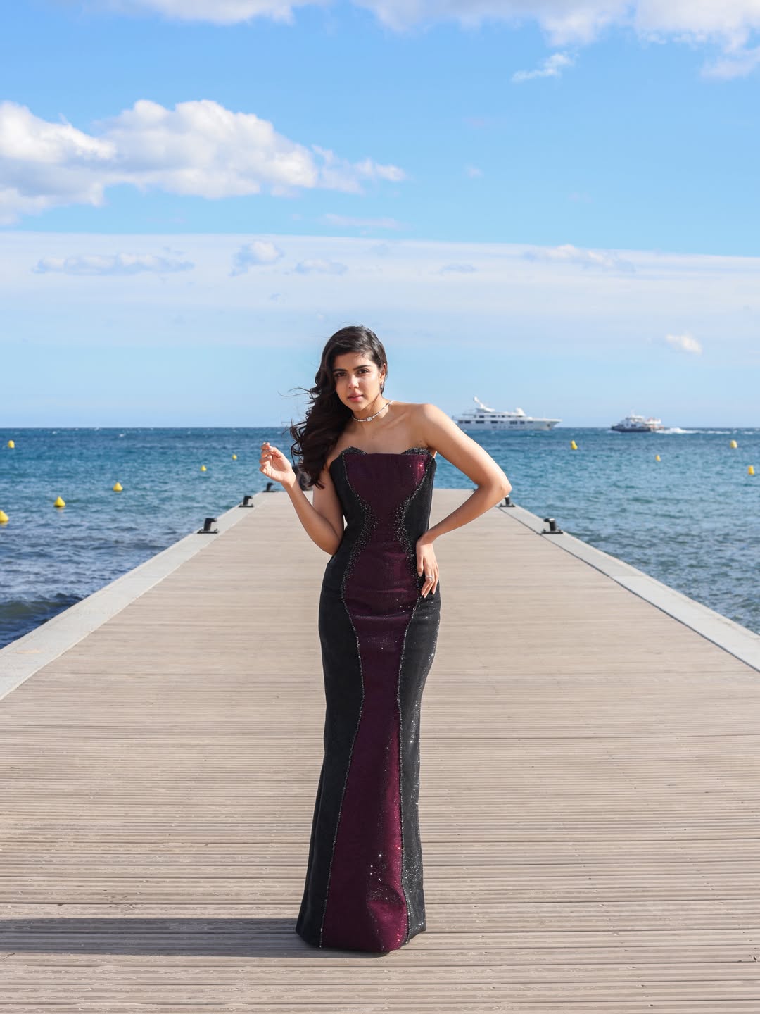 The Strapless Purple Couture Look