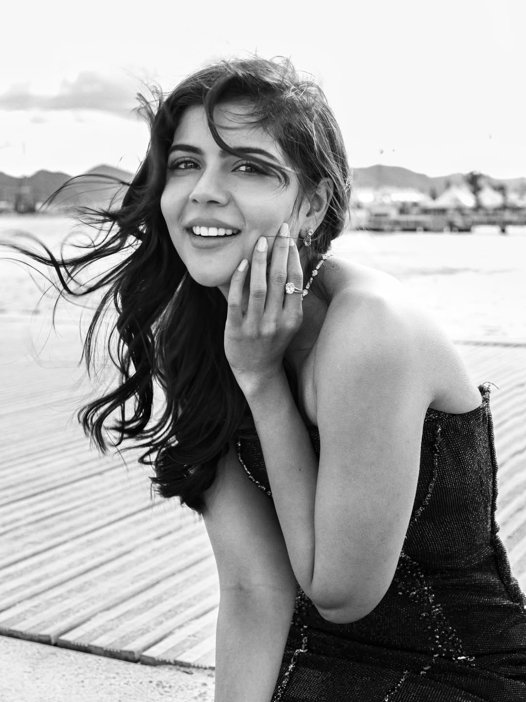 Kalyani Priyadarshan purple gown Cannes look