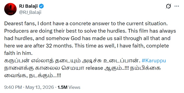 RJ Balaji Reacts As Fans Demand Answers