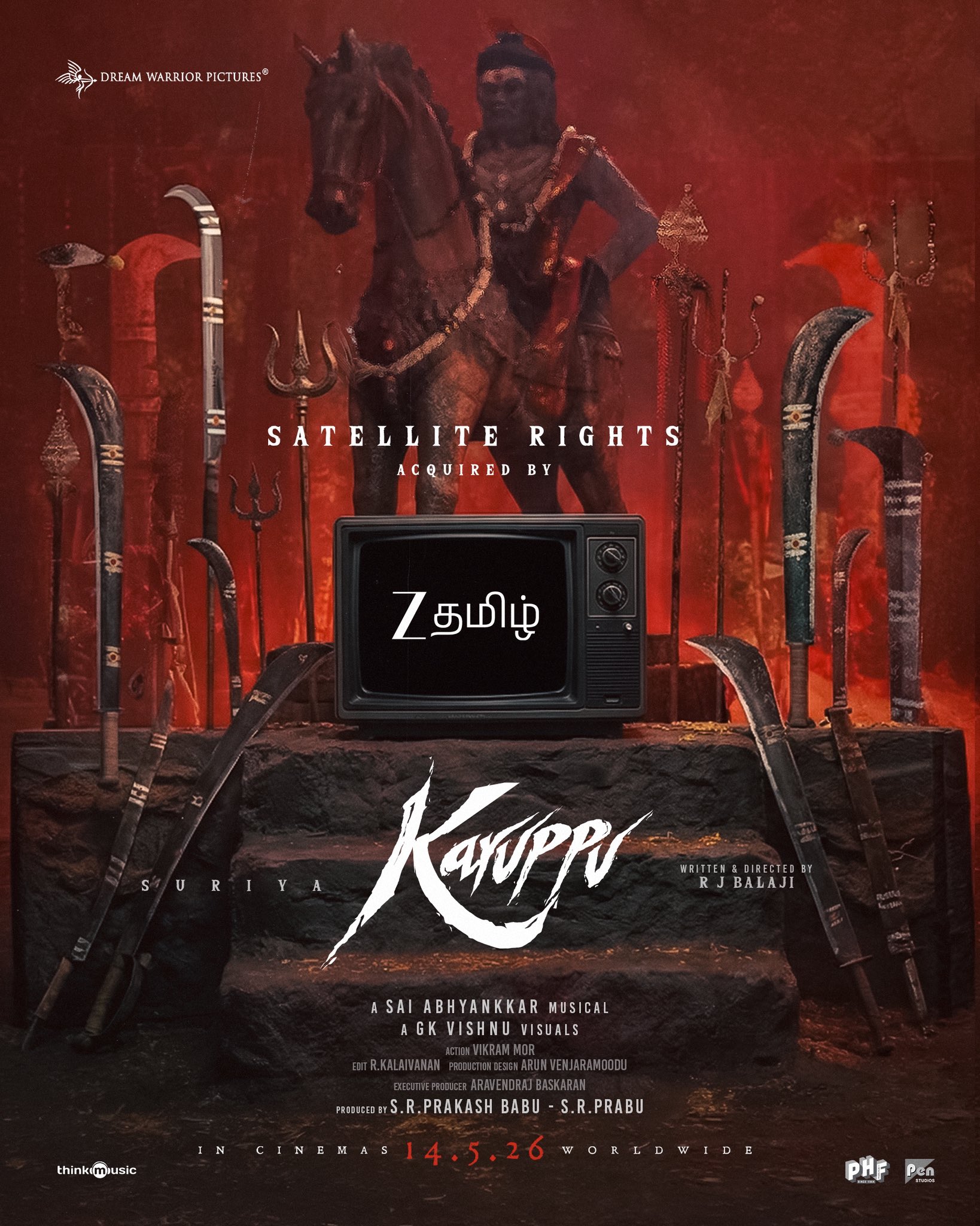 Karuppu satellite rights Zee Tamil announcement visual