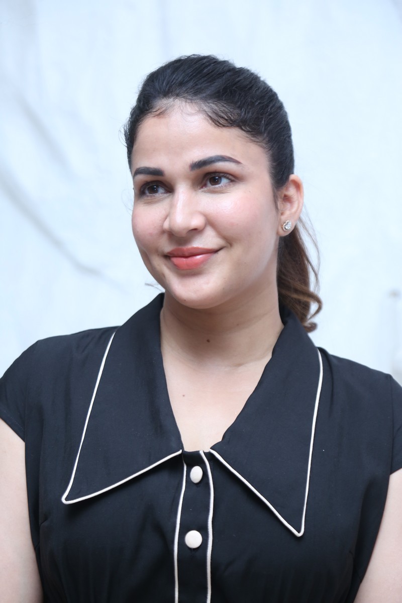 Lavanya Tripathi showcasing chic style in a tailored black outfit