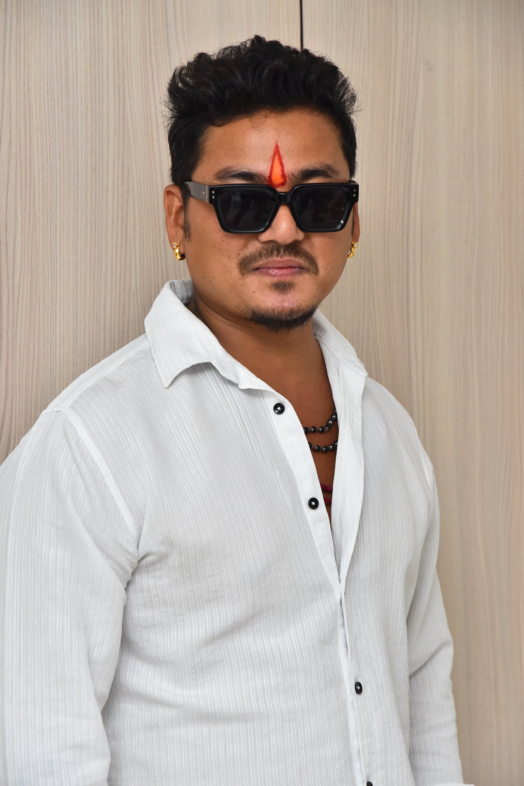 Nabakanth stylish look in classic white shirt