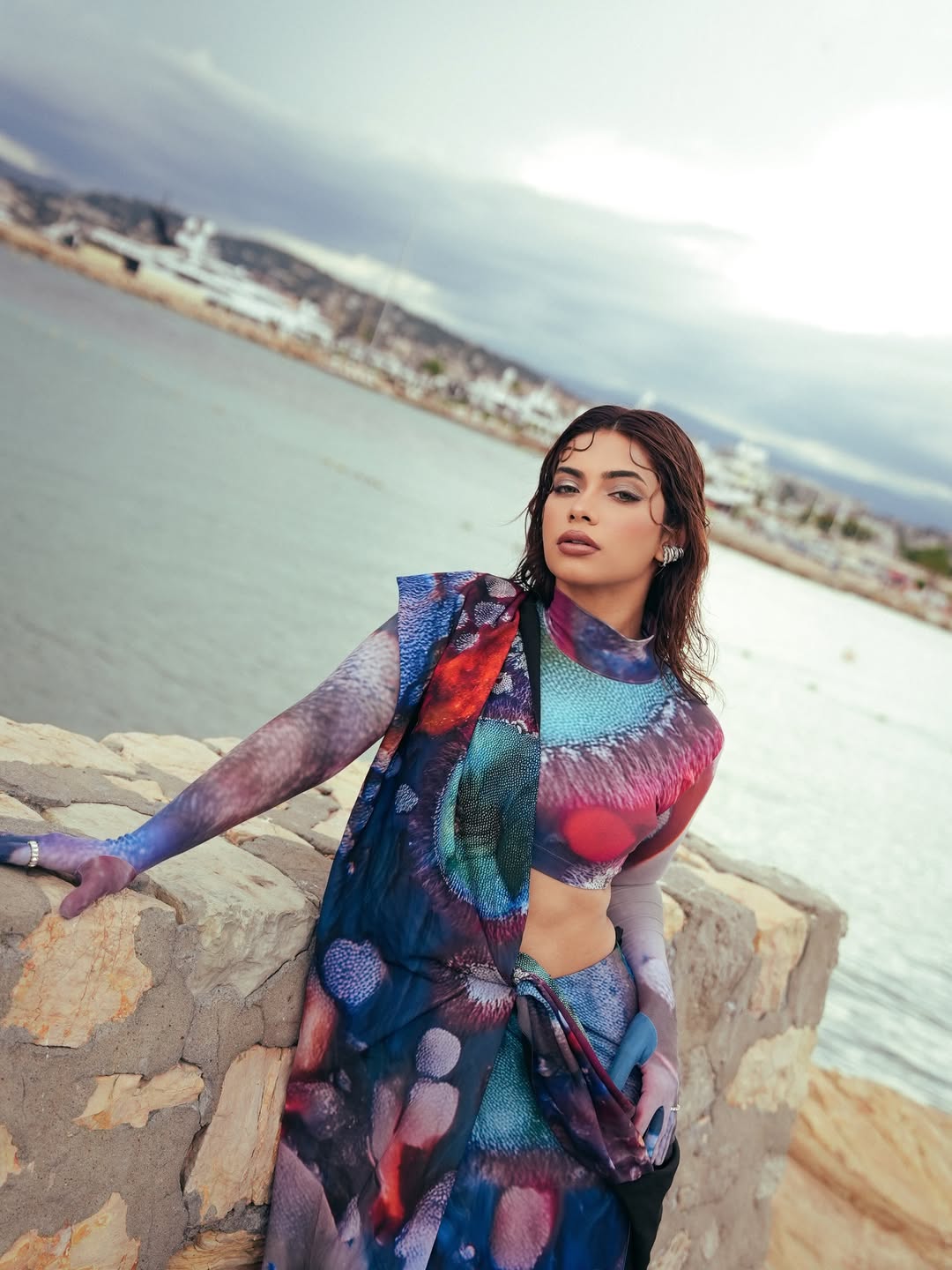 Nagma Mirajkar wearing avant-garde artistic ensemble