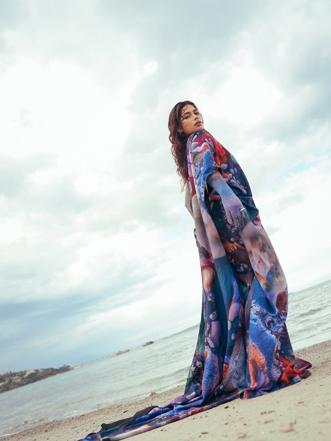 Nagma Mirajkar in artistic couture-inspired outfit