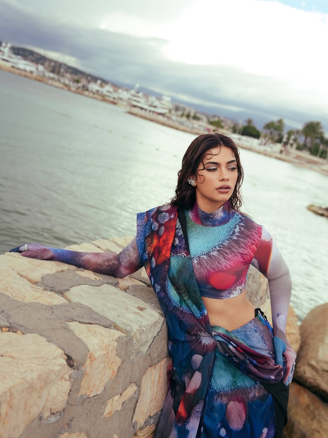 Nagma Mirajkar in butterfly-inspired avant-garde dress