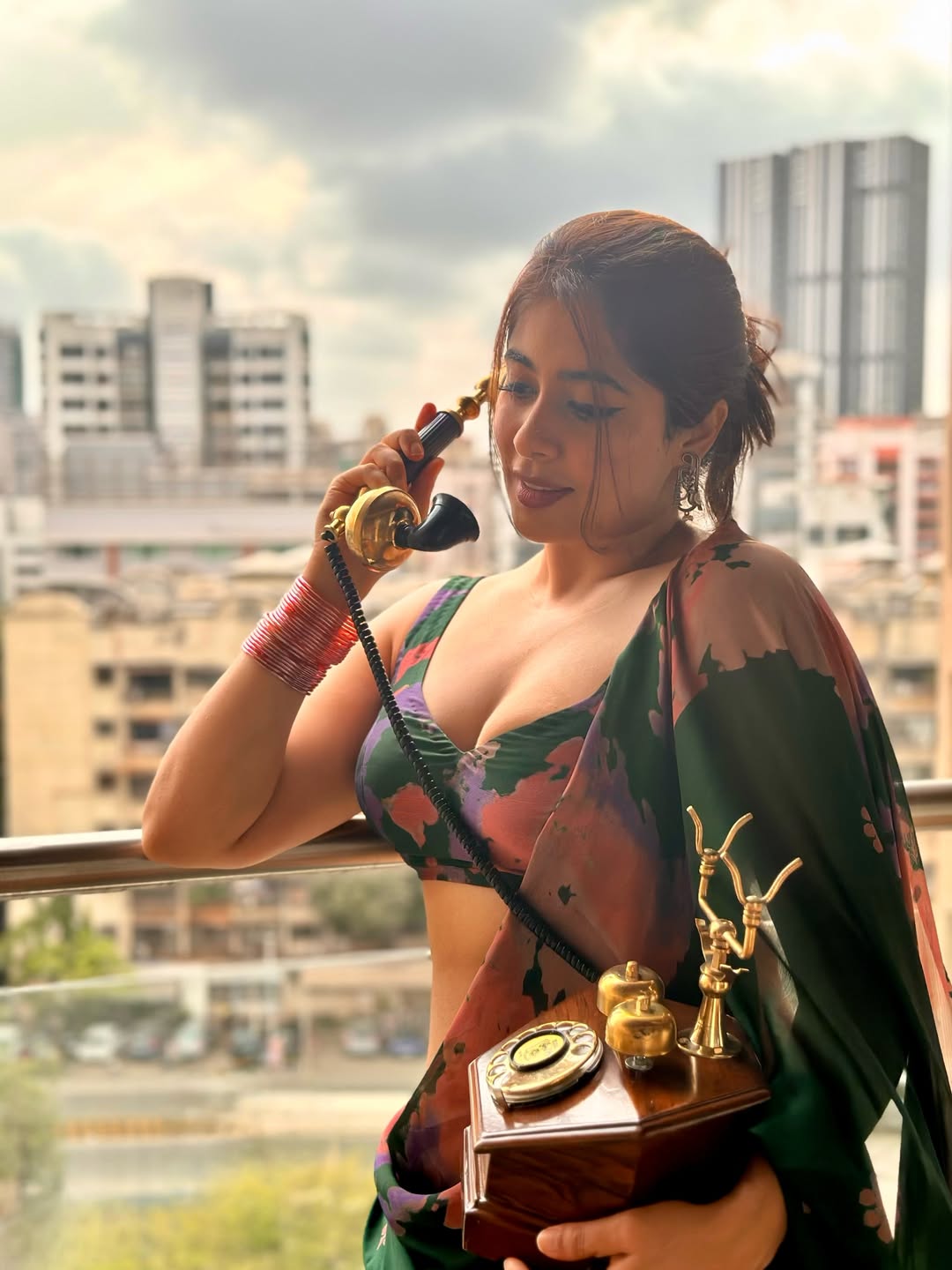 Nikita Sharma in vintage-inspired stylish saree look