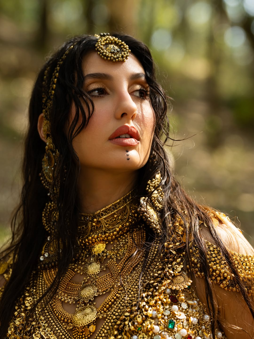 Nora Fatehi ornate jewellery fashion style