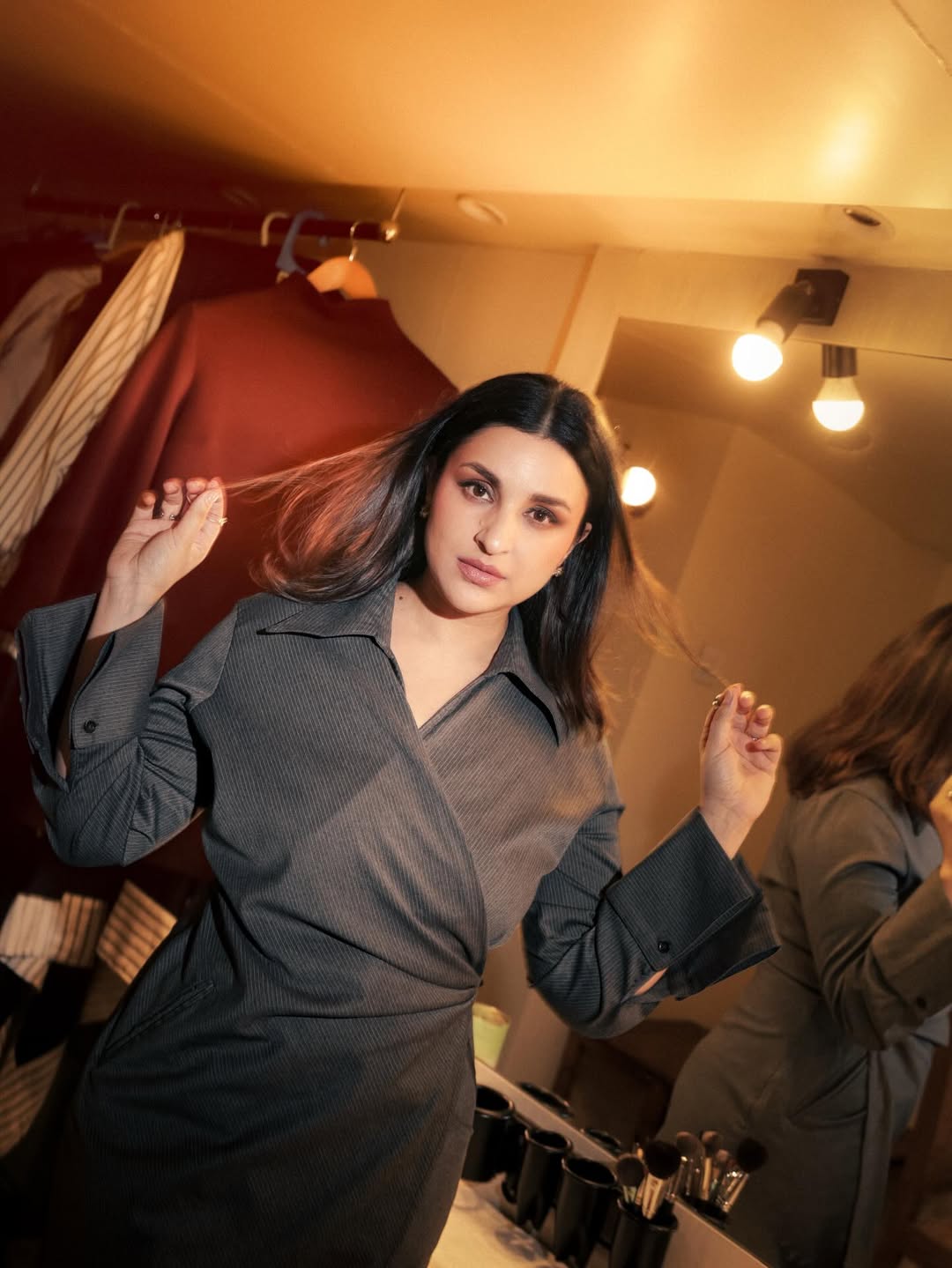 Parineeti Chopra flaunts a polished and sophisticated modern look.