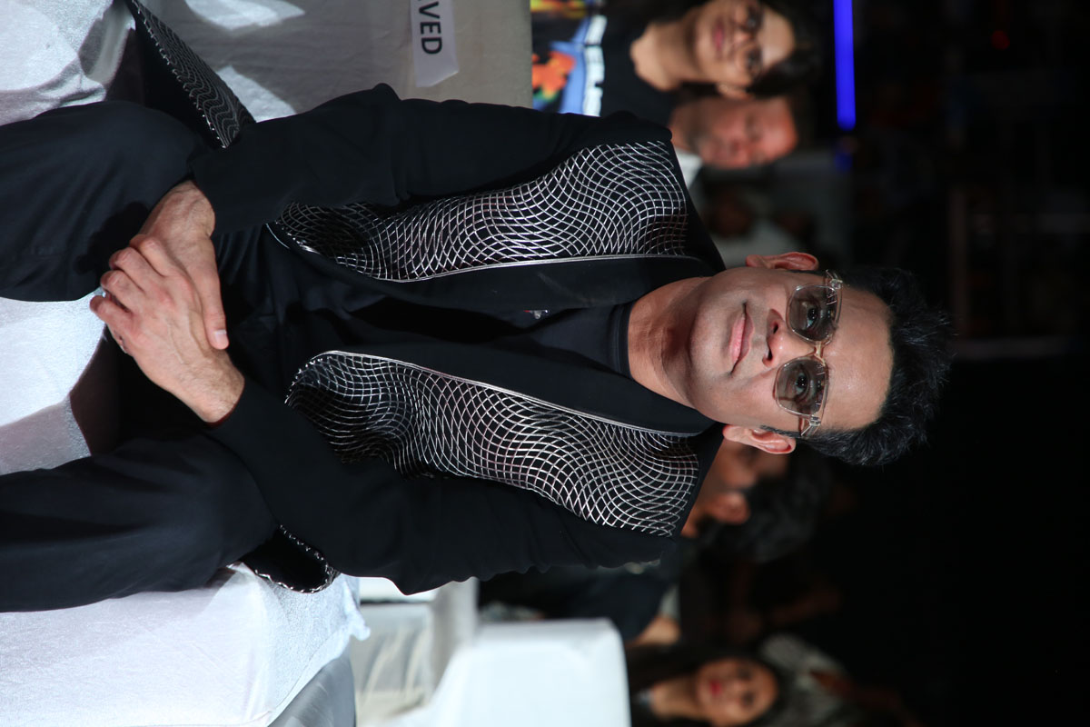 A.R. Rahman seated during the promotional event of the upcoming film.