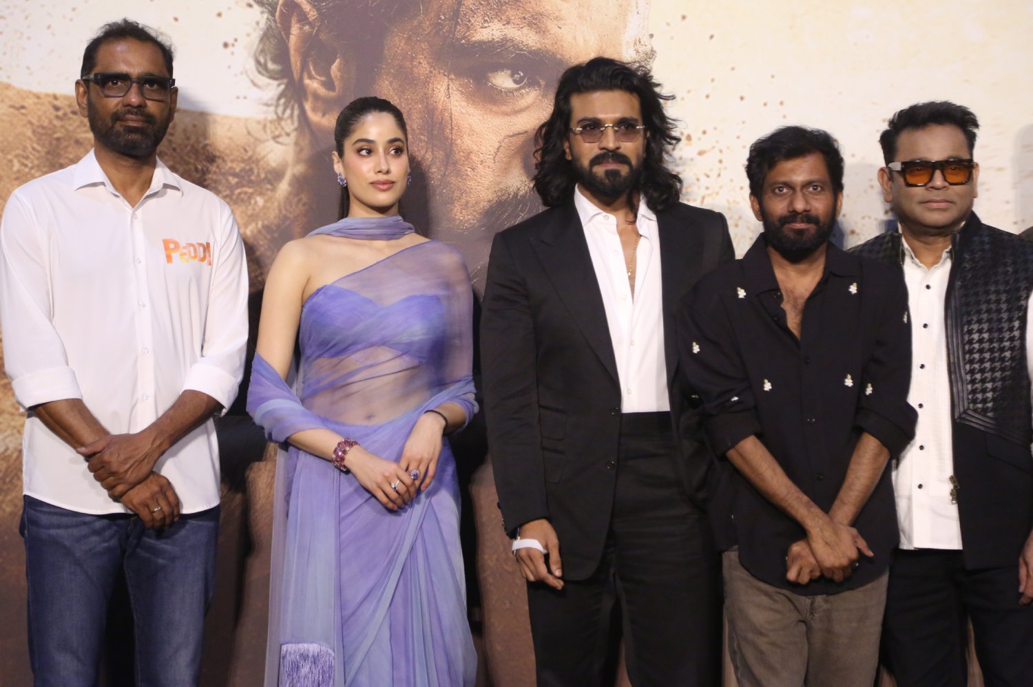 Peddi movie trailer launch team photos