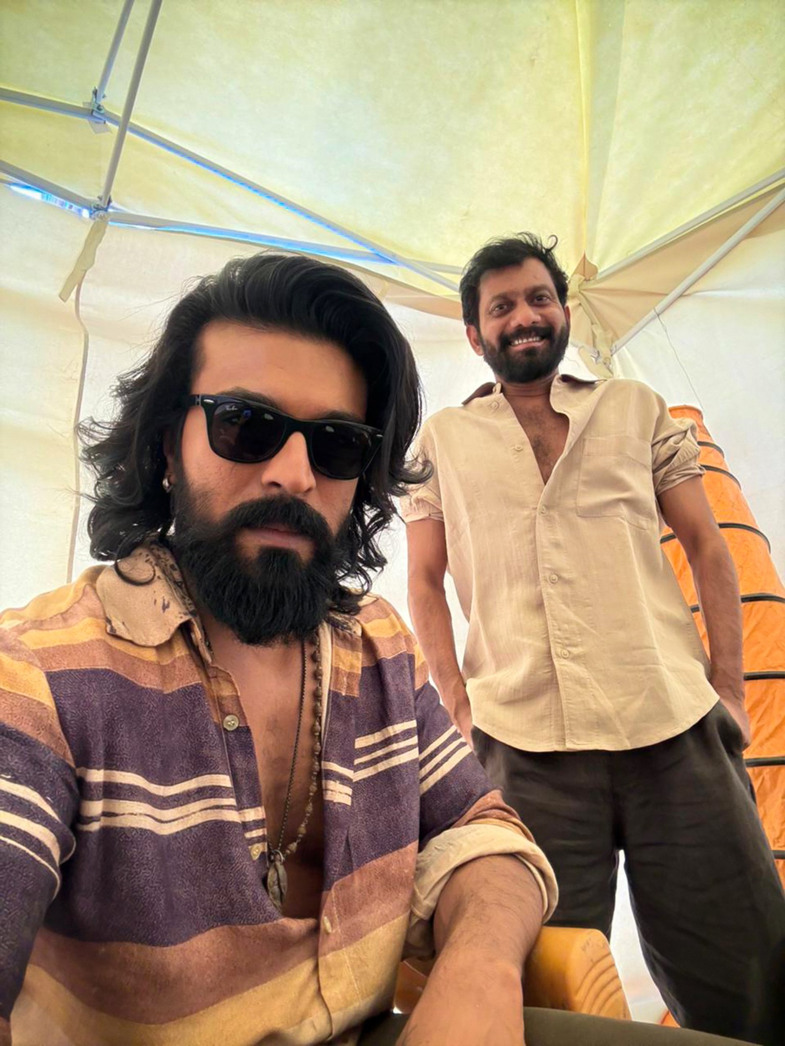Ram Charan and Buchi Babu on PEDDI sets