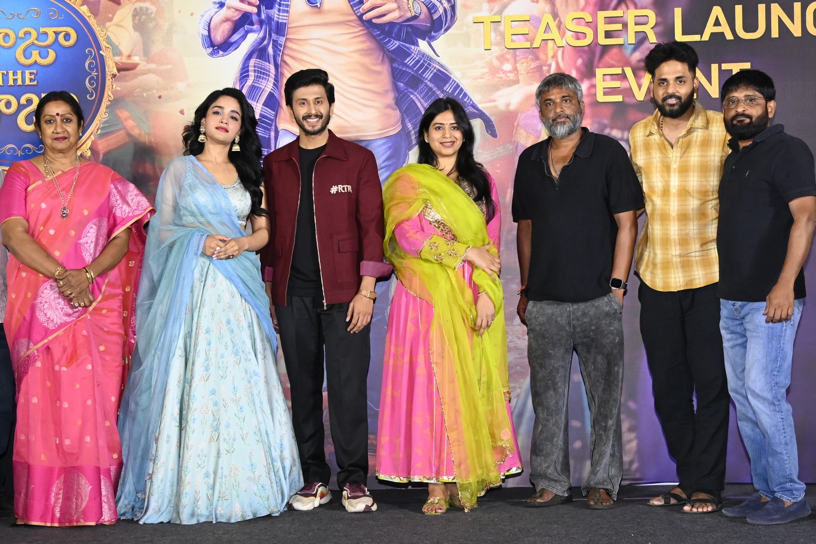 Manju Bhargavi and Raja The Raja team at media event