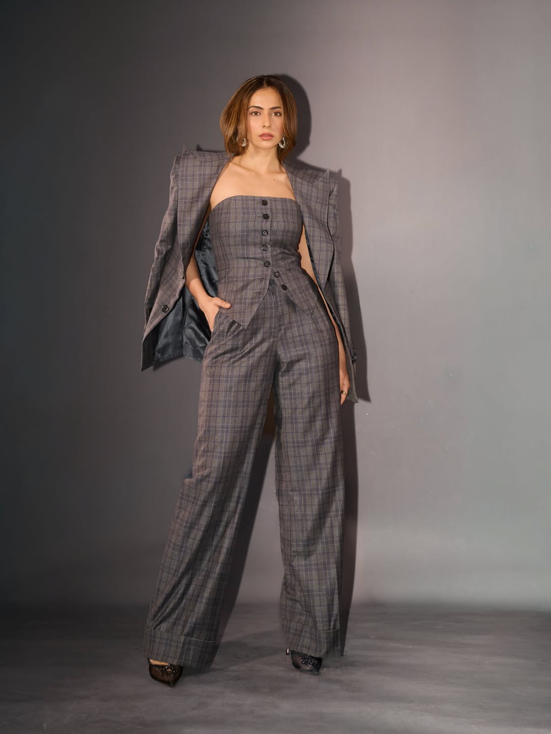Rakul’s Plaid Power Suit Era