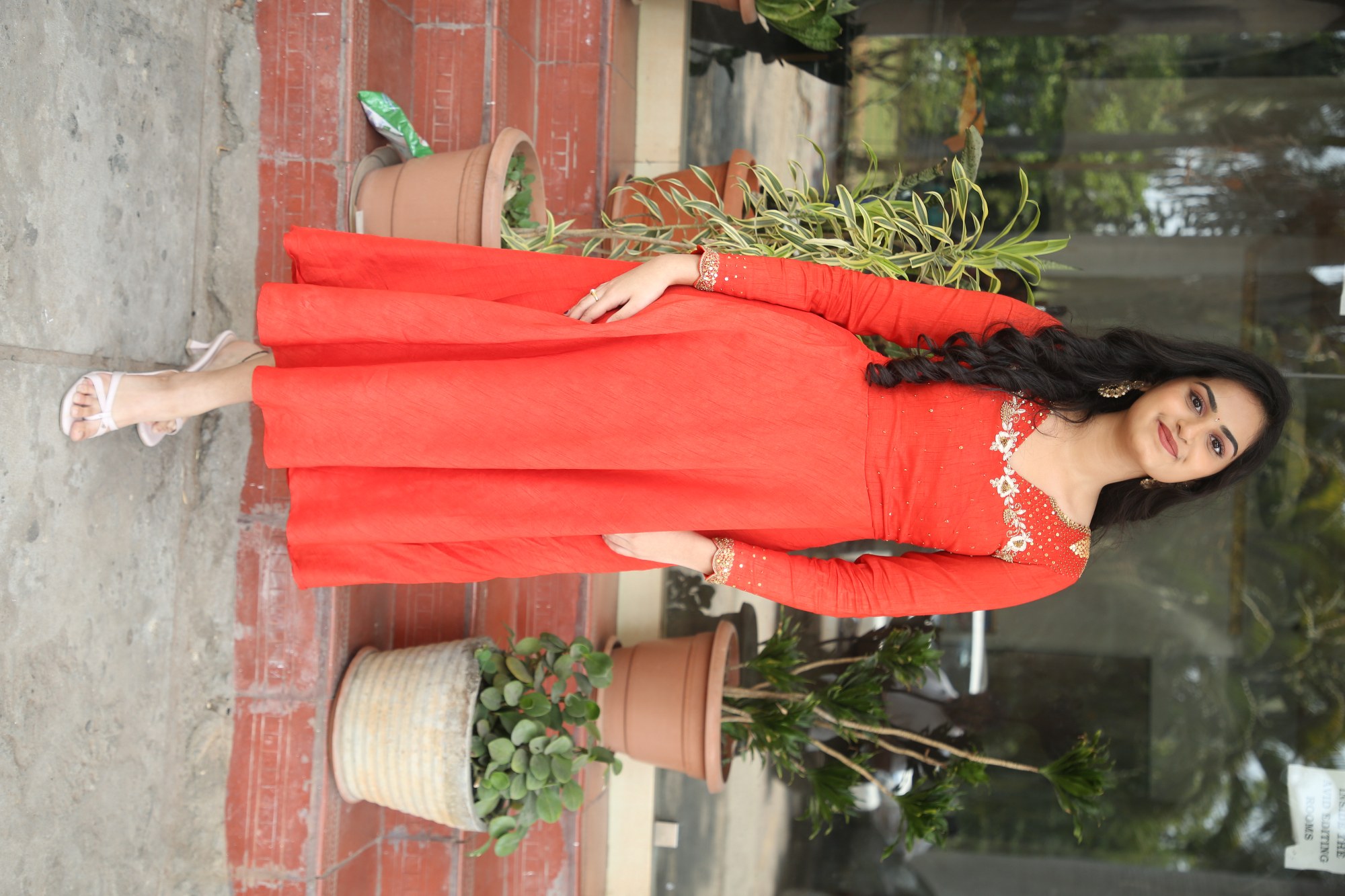 Rayancha Kokkura dazzling in elegant red outfit