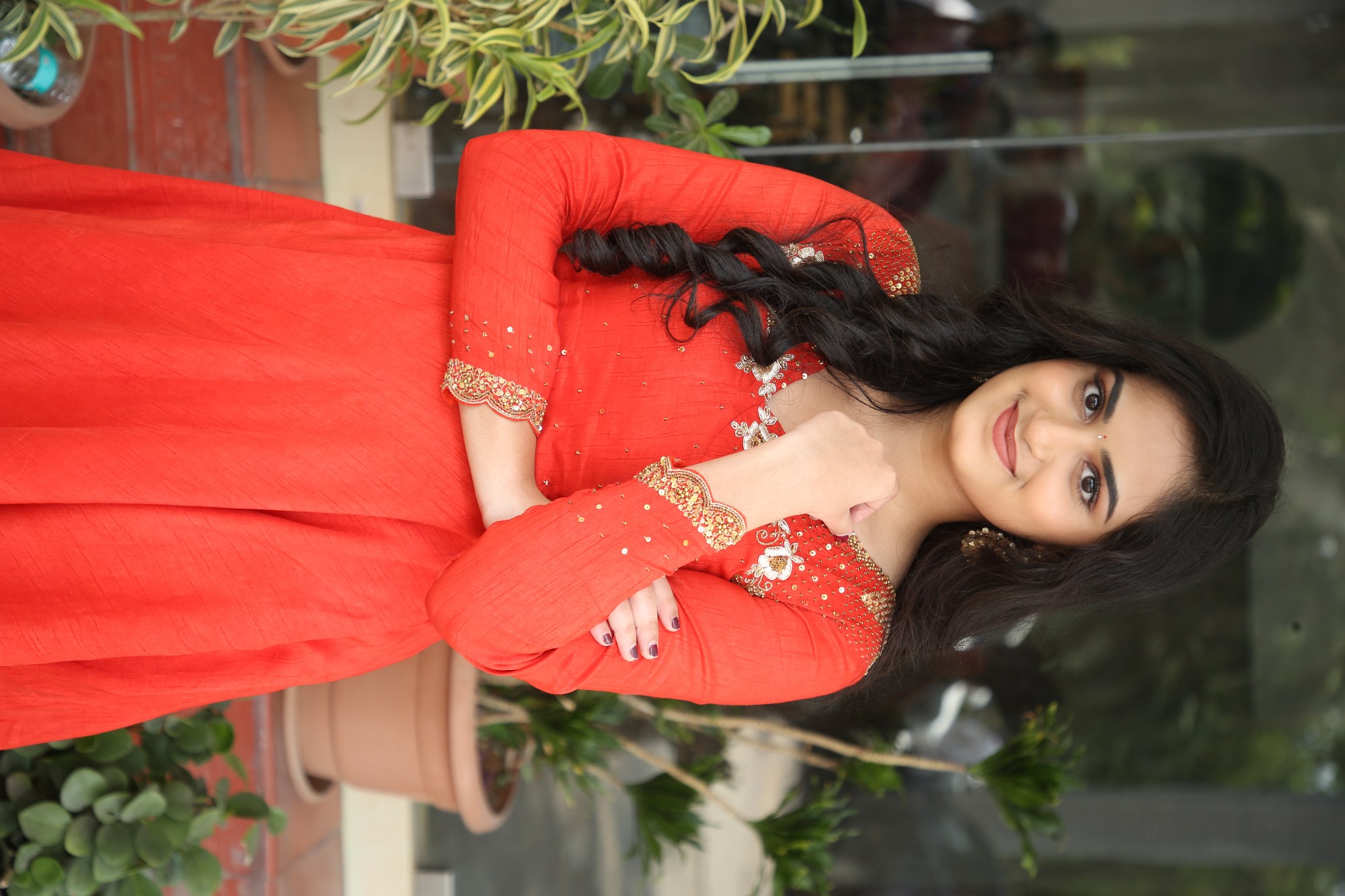 Rayancha Kokkura stunning in stylish red ethnic wear