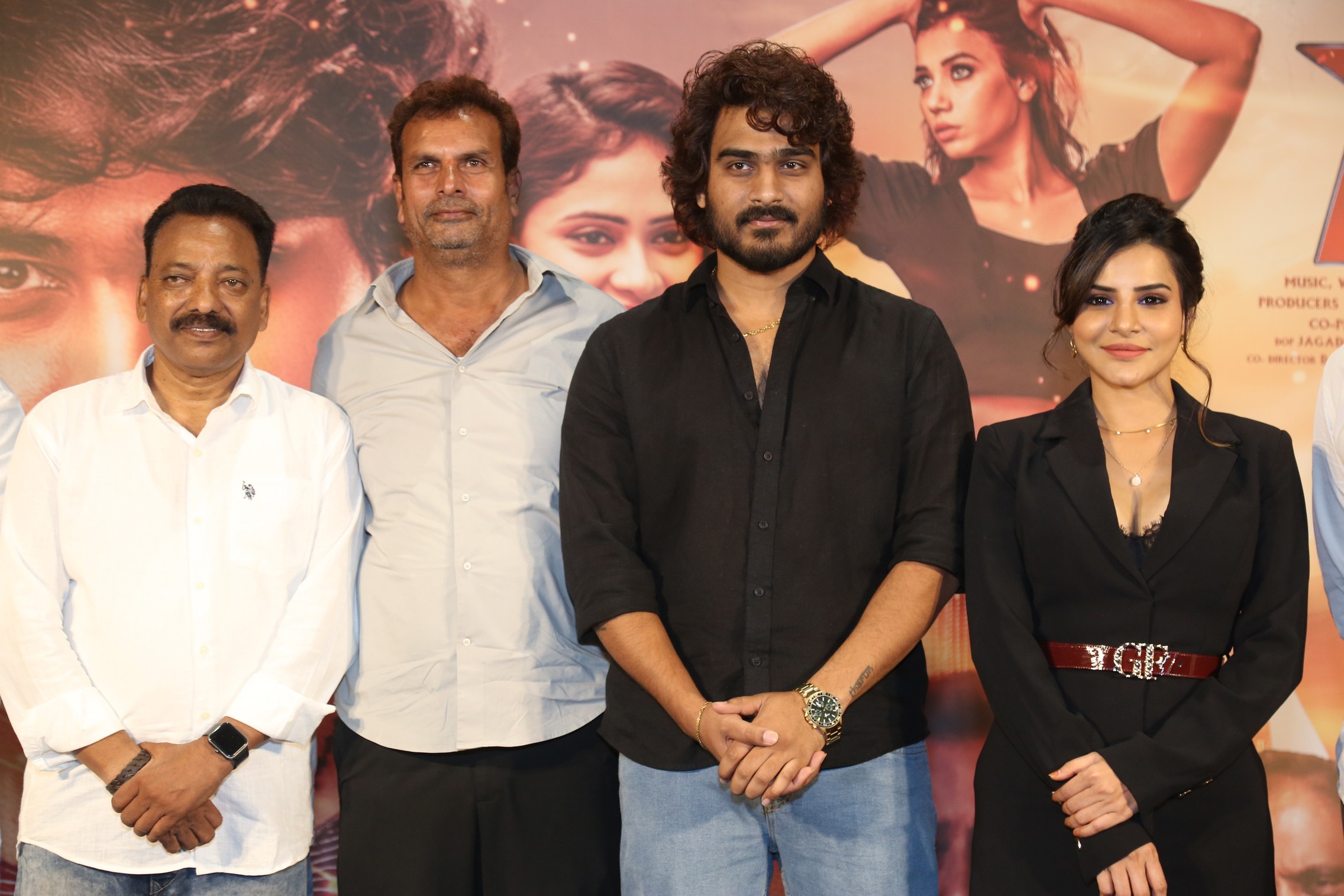 Sandeep Ashwa and Sanya Thakur at event