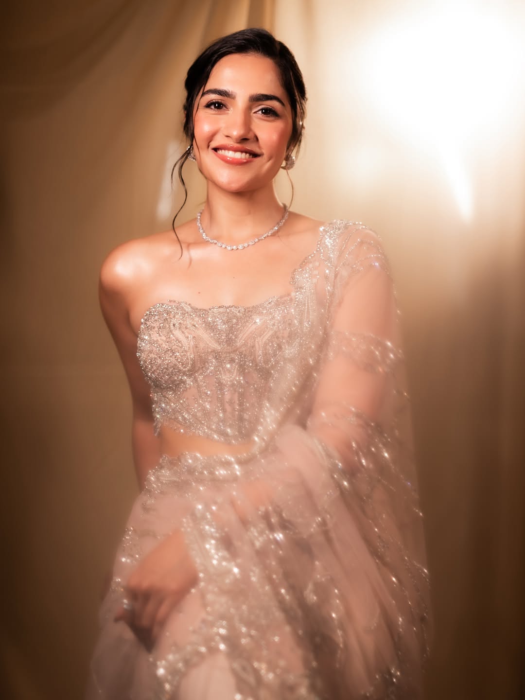 Rukmini Vasanth in shimmering elegant outfit