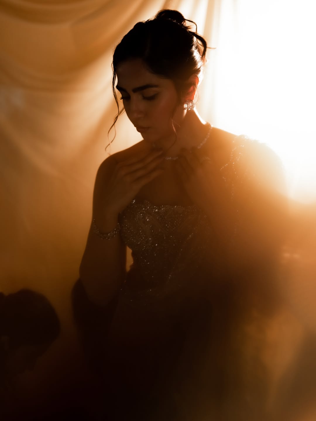 Rukmini Vasanth elegant glittering look