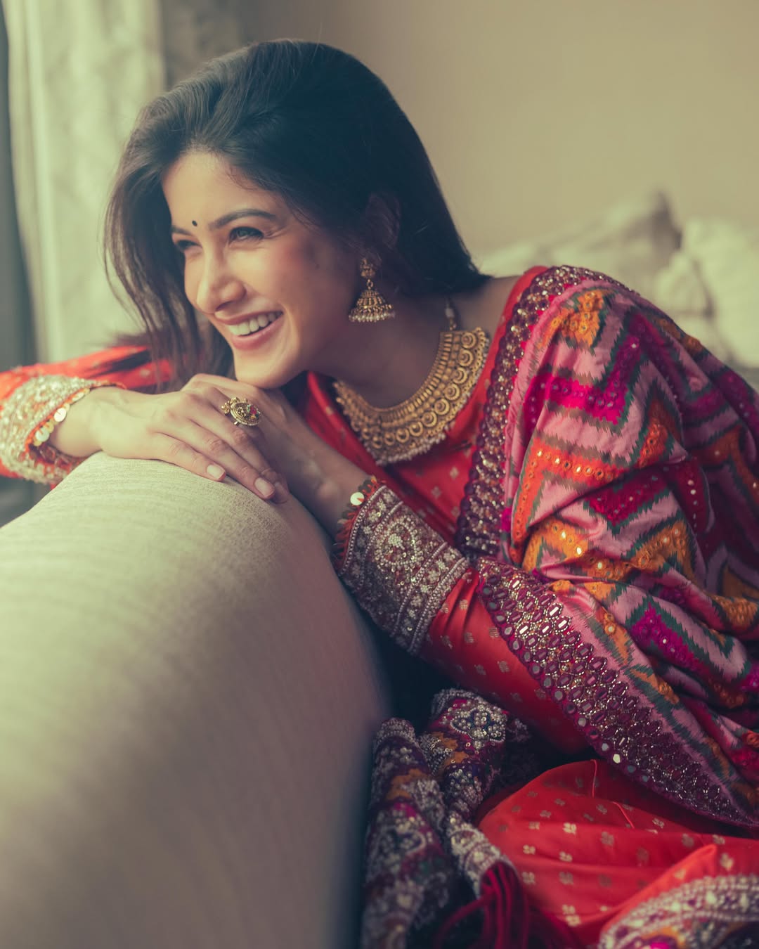Shanaya Kapoor glowing in colorful sparkling ensemble