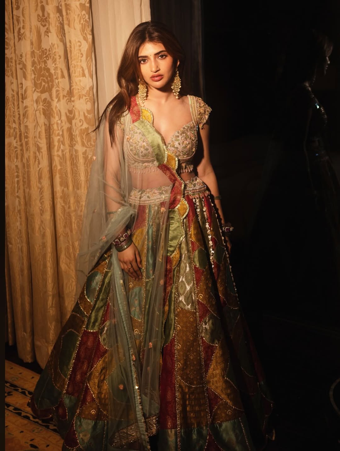 Sreeleela showcasing elegant designer lehenga fashion