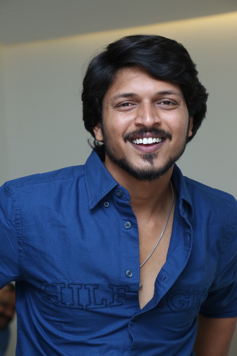 Sumanth Prabhas in casual blue outfit with charming smile