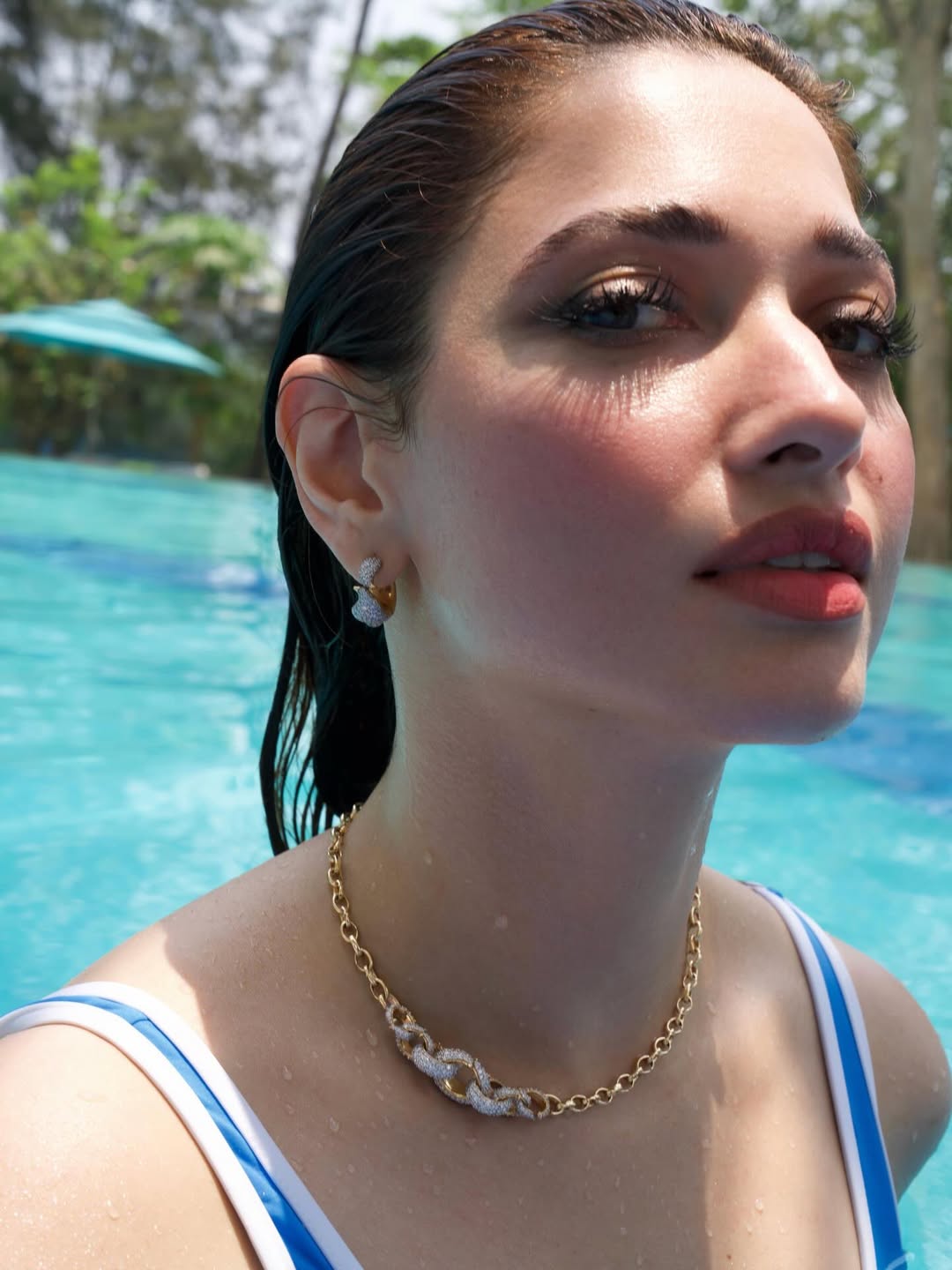 Tamannaah Bhatia Her Glamour Swinning Pool Photos on Instagram Goes Trending