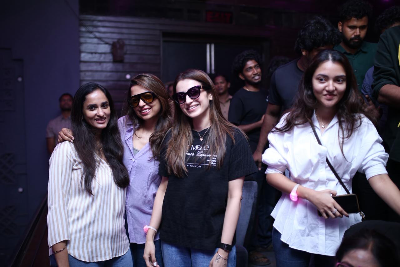 Trisha, Karthi and RJ Balaji Watch Karuppu FDFS at Rohini Theatre; Photos Go Viral