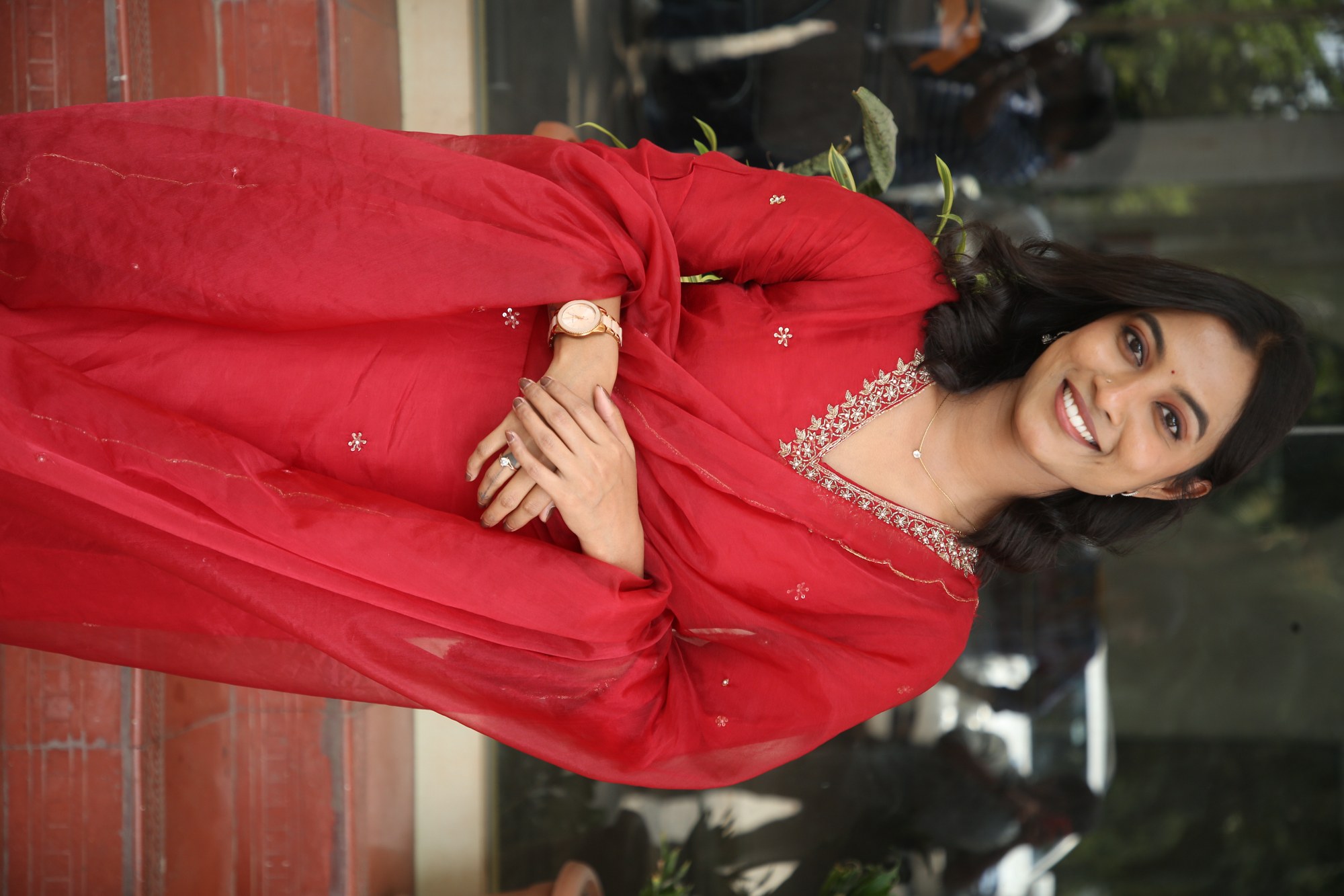 Vishika shining bright in trendy traditional outfit