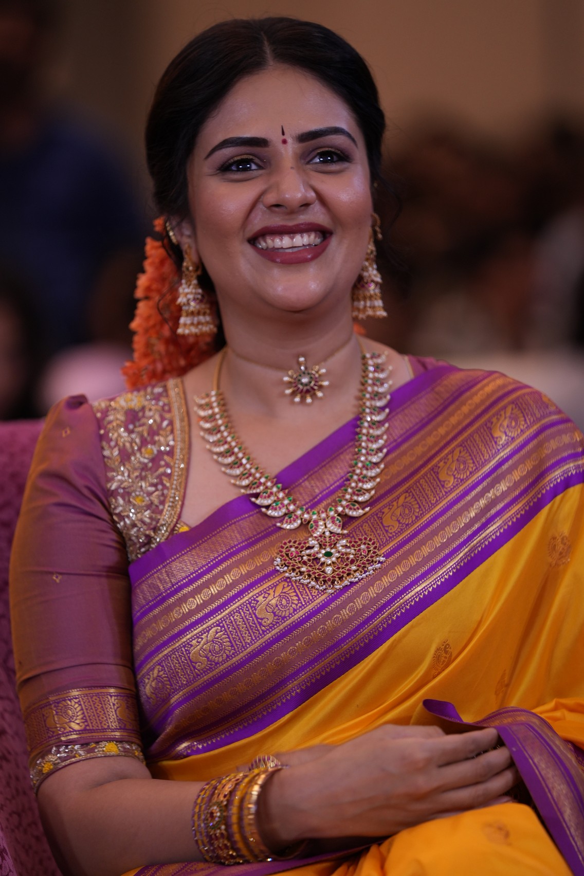 Sreemukhi ethnic fashion appearance
