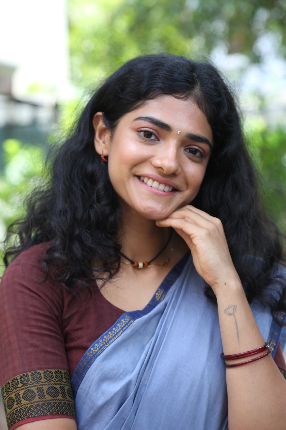 Ahilya Bamroo saree elegance portrait
