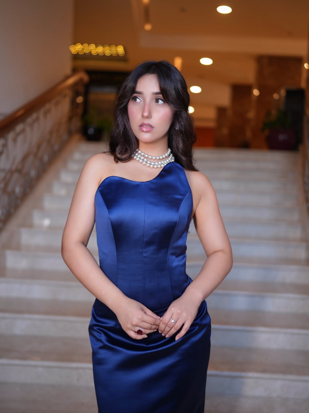 Ashnoor Kaur showcasing elegant blue fashion