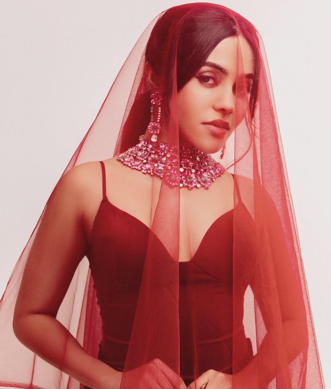 Bhavani Sre elegant veil portrait