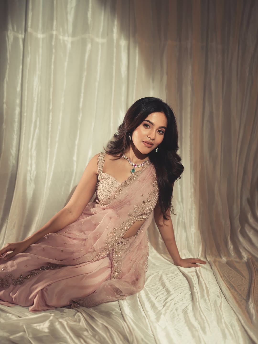 Bhavani Sre blush outfit elegance