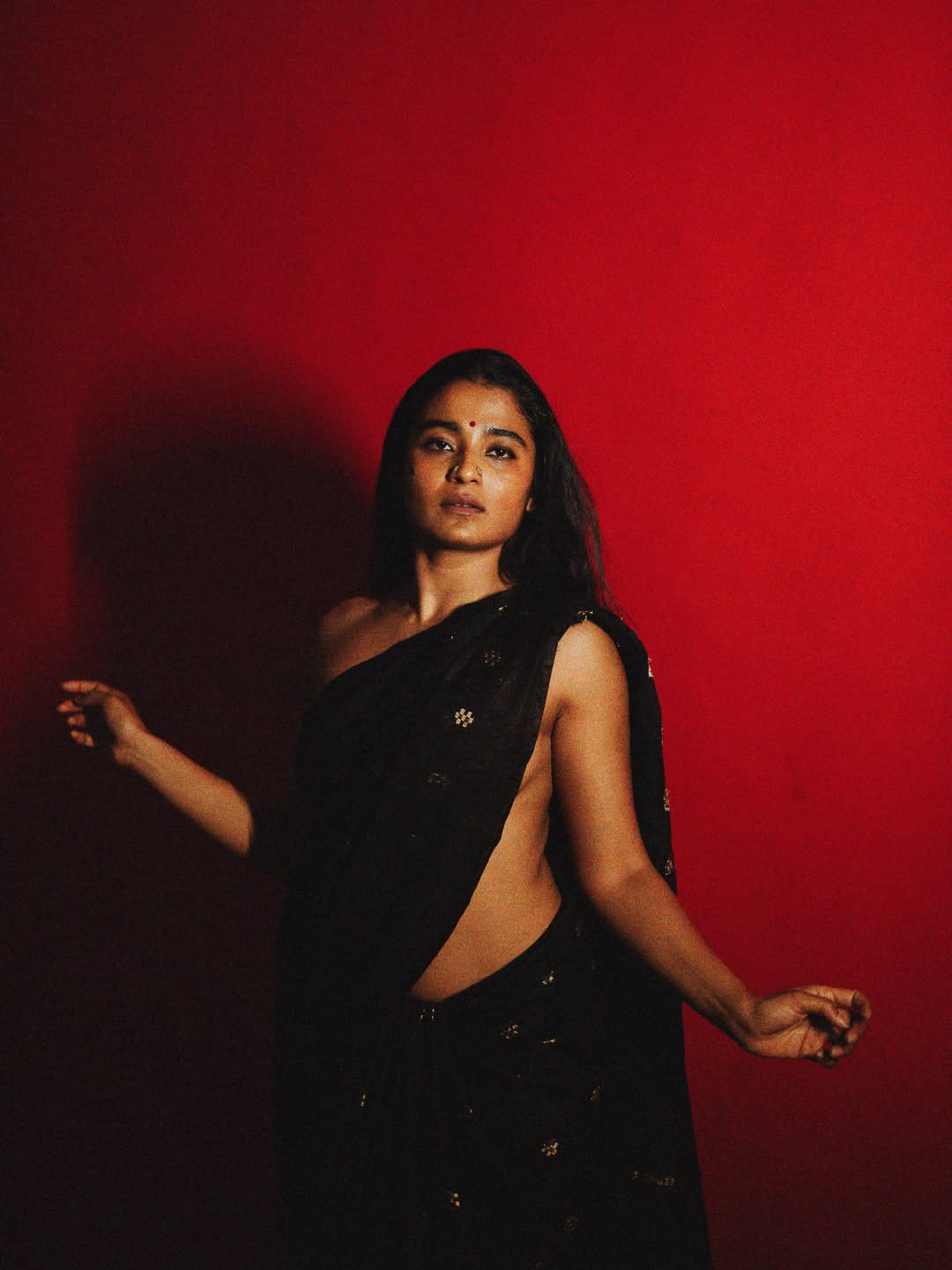 Chaithra Achar no blouse photos