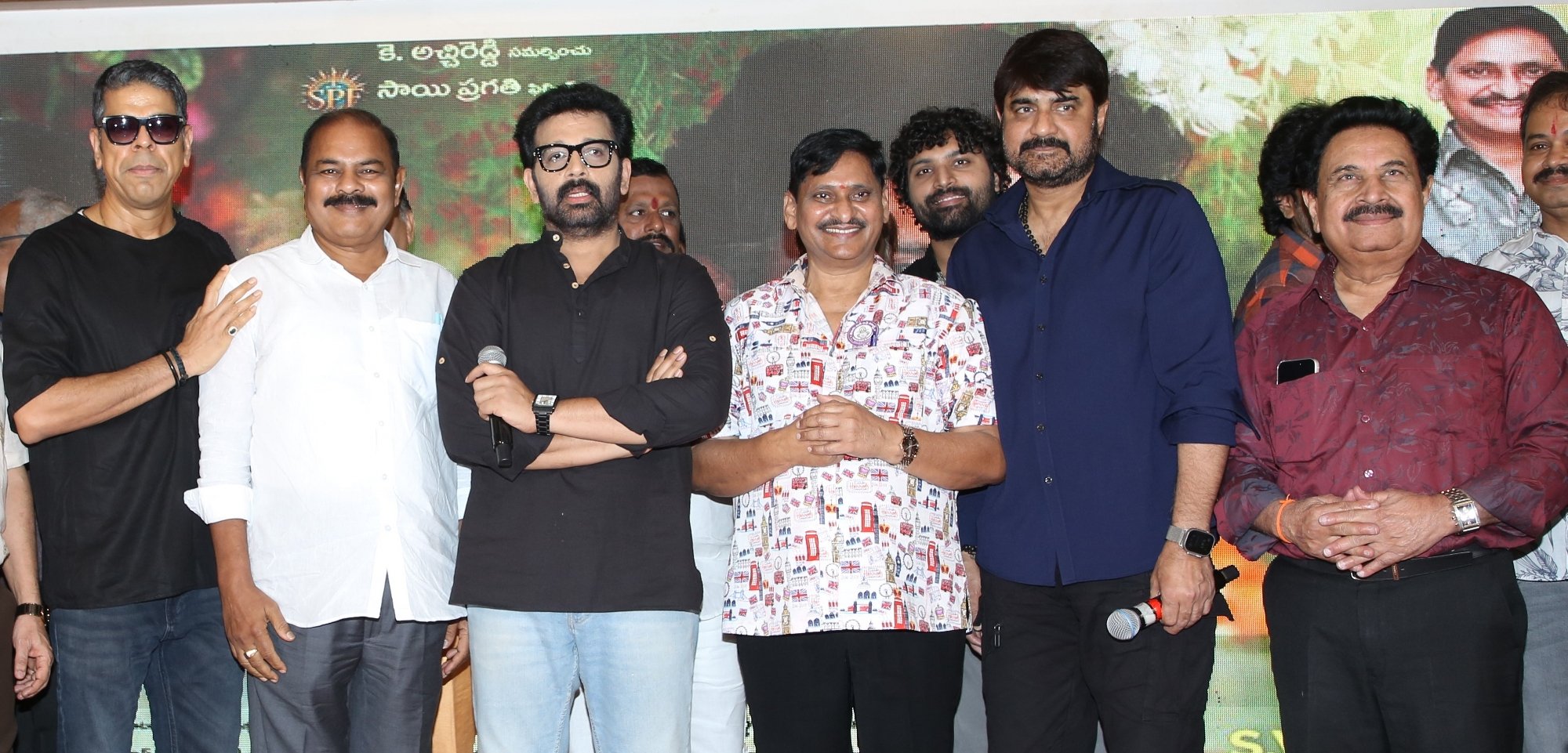 SV Krishna Reddy celebrating birthday with film industry members.